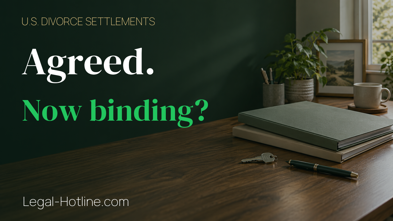 Thumbnail for How do we make a divorce property settlement binding through a marital settlement agreement, consent judgment or qualified domestic relations order?