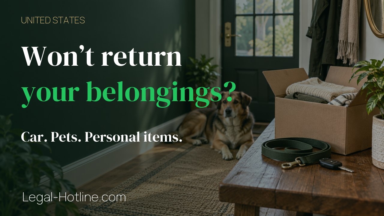 Thumbnail for How can I recover my vehicle, pets or belongings from a former partner or another person who will not return them?